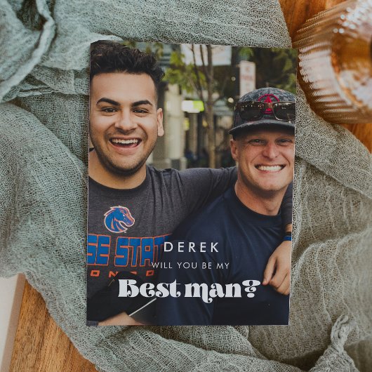 ヴィンテージ　あなたが俺のベストマンになってくれる？写真 招待状