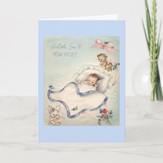 ヴィンテージ-あなたの小さい息子への歓迎、 カード (正面)