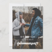 ヴィンテージ　あなたは私の伴侶としてくれますか フォト 招待状 (正面)