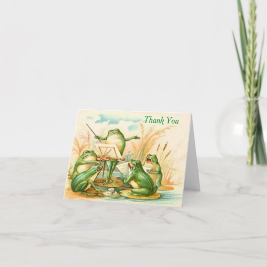 ヴィンテージ – ありがとう – ミュージカルカエル サンキューカード (正面)
