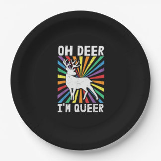 ヴィンテージ おお 鹿 私はクィア プライド LGBT ゲイ レズビアン ペーパープレート