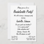 ヴィンテージ おしゃれ エレガント シャンパン ブライズメイド パーティー 招待状 (裏面)