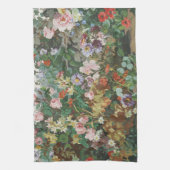 ヴィンテージ おしゃれ カラフル 花 フラワー 絵画 キッチンタオル (縦)