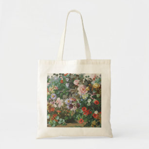ヴィンテージ おしゃれ カラフル 花 フラワー 絵画 トートバッグ