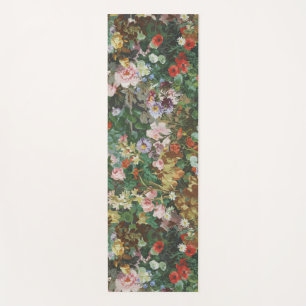 ヴィンテージ おしゃれ カラフル 花 フラワー 絵画 ヨガマット