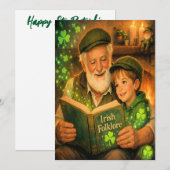 ヴィンテージ おじいちゃんのセントパトリックデーカード シーズンカード (正面/裏面)