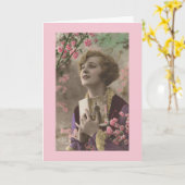 ヴィンテージ-おとぎ話の結末。 カード (黄色い花)