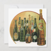 ヴィンテージ おむつ歓迎会 パパになる前の最後の祭典 ご招待状 招待状 (正面)