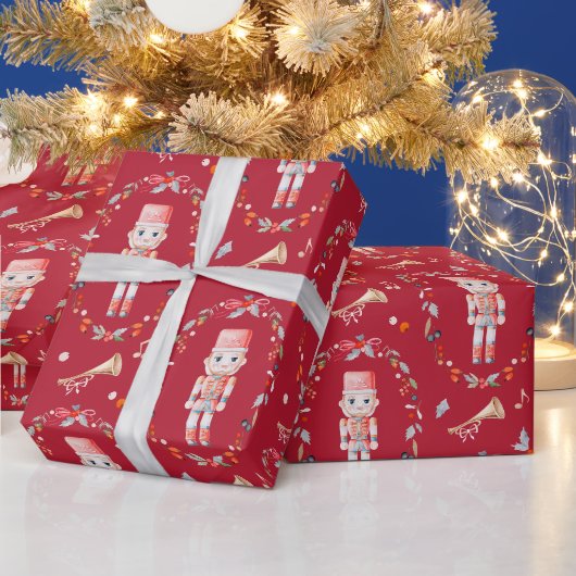 ヴィンテージ おもちゃの兵隊 クリスマス ラッピングペーパー (クリスマス)