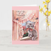 ヴィンテージ – お世話になっております。 カード (黄色い花)