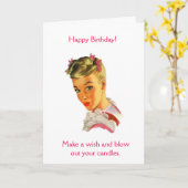 ヴィンテージ – お望みの誕生日 カード (黄色い花)