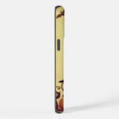 ヴィンテージ、お洒落ハロウィーンのカボチャとこうもり iPhoneケース (右側面)