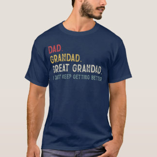 ヴィンテージ お父さん おじいちゃん ひいおじいちゃん ただ歳をとるばかり Tシャツ