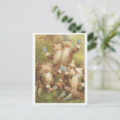 ヴィンテージ お祝いの小人 ポストカード (スタンド正面)