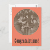 ヴィンテージ お祝いパーティー メンズ ポストカード (正面/裏面)