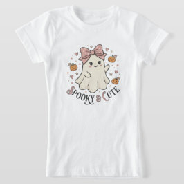ヴィンテージ かわいいお化けのリボン ハロウィングラフィックTシャツ Tシャツ