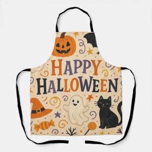 ヴィンテージ,かわいいハッピーハローウィンこうもり,幽霊,カボチャ エプロン