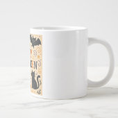 ヴィンテージ，かわいいハッピーハローウィンこうもり,幽霊，カボチャ ジャンボコーヒーマグカップ (右)