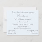 ヴィンテージ、かわいい男の子または女の子の赤ちゃんシャワー 招待状 (裏面)