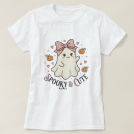 ヴィンテージ かわいい おばけ リボン ハロウィン グラフィックTシャツ Tシャツ