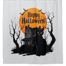 ヴィンテージ かわいい 猫 コウモリ ハッピーハロウィン 