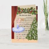 ヴィンテージ・くるみ割り人形の楽譜　金髪のバレリーナ シーズンカード (正面)