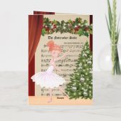 ヴィンテージ・くるみ割り人形・楽譜・バレリーナ・ダンス シーズンカード (裏面)