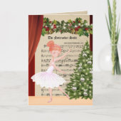 ヴィンテージ・くるみ割り人形・楽譜・バレリーナ・ダンス シーズンカード (正面)