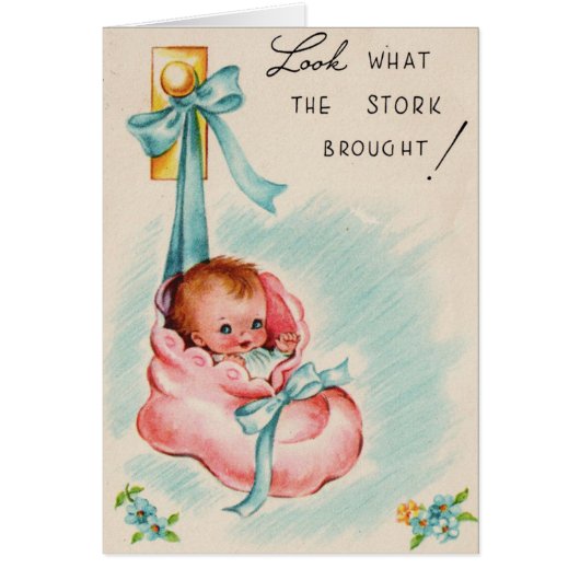 ヴィンテージ-こうのとりが持って来たもの見て下さい、 (正面)