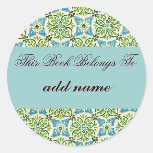 ヴィンテージ「この本は本だ」ステッカー ラウンドシール (正面)