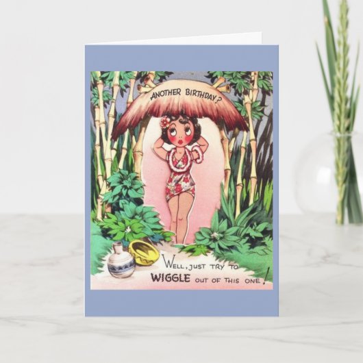 ヴィンテージ – この誕生日から逃げ出すな カード (正面)