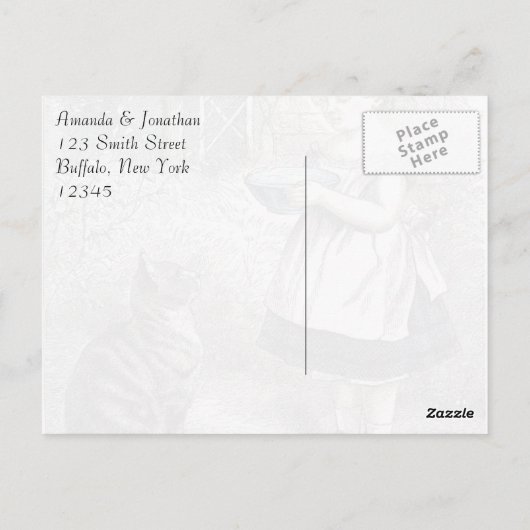 ヴィンテージ　ご協力ありがとうございました ポストカード (裏面)