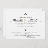 ヴィンテージ しゃれている 招待状 (正面/裏面)