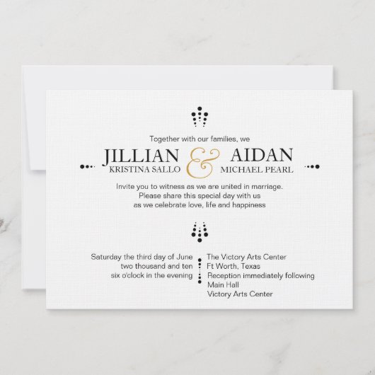 ヴィンテージ しゃれている 招待状 (正面)