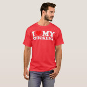 ヴィンテージ にわとり大好き ハート にわとり Tシャツ (正面フル)
