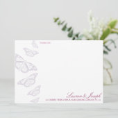 「ヴィンテージ」の蝶サンキューカード サンキューカード (スタンド正面)