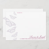 「ヴィンテージ」の蝶サンキューカード サンキューカード (正面/裏面)