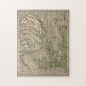 ヴィンテージ·アイスランドとデンマークの物理マップ（1880年） ジグソーパズル (縦)