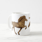 ヴィンテージ アイスランド馬 トゥルト コーヒーマグカップ (正面左)