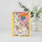 ヴィンテージ アイダホ州地図ポストカード ポストカード (スタンド正面)