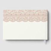 ヴィンテージ アイボリー ボウ レース ブライダル シャワー ゲストブック (裏面)