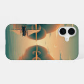ヴィンテージ アイランドベイ iPhone 16ケース (裏面横)