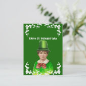 ヴィンテージ アイリッシュ ハット セント パトリックの日の息子/孫 シーズンポストカード (スタンド正面)