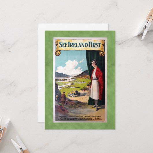 ヴィンテージ, 「アイルランドの最初の旅行の挨拶」を参照 カード (正面/裏面インサイチュ)