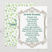 ヴィンテージ アイルランドの祝福 セントパトリックデーのグリーティング シーズンカード (正面/裏面)