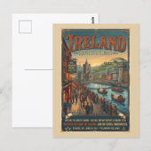 ヴィンテージ アイルランド 旅行ポスター ポストカード (正面/裏面)