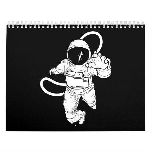 ヴィンテージ アウタースペース おもしろい 宇宙飛行士 カレンダー (カバー)