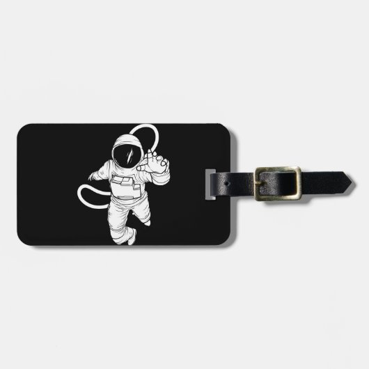 ヴィンテージ アウタースペース おもしろい 宇宙飛行士 ラゲッジタグ (正面横)