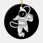 ヴィンテージ アウタースペース おもしろ 宇宙飛行士 セラミックオーナメント (正面)