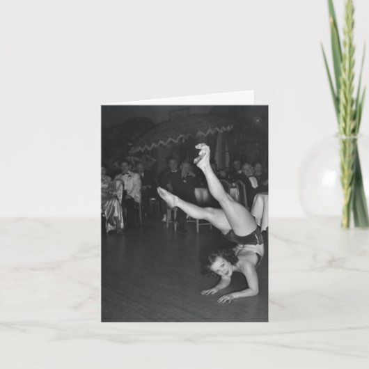 ヴィンテージ「アクロバティックレディ」ノートカード シーズンカード (正面)